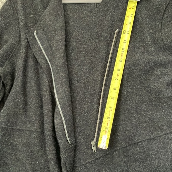 Chic Eileen Fisher Lightweight Boiled Wool Asymmetrical Zipper Jacket size XL - Picture 8 of 9